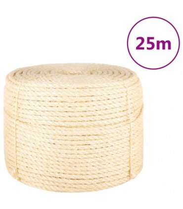 vidaXL Rope 100% Sisal 10 mm 25 m