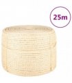 vidaXL Rope 100% Sisal 10 mm 25 m