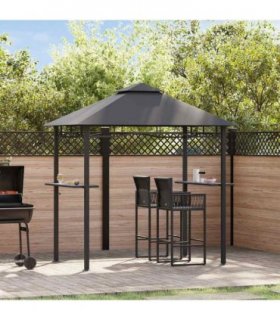 vidaXL BBQ Gazebo 240x150x255 cm Anthracite Steel
