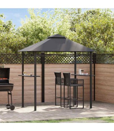 vidaXL BBQ Gazebo 240x150x255 cm Anthracite Steel