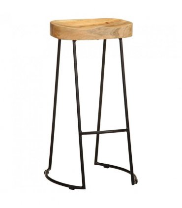 vidaXL Bar Stools 2 pcs Solid Mango Wood