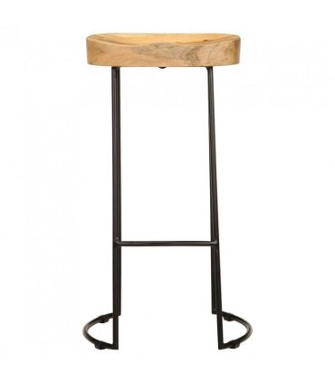 vidaXL Bar Stools 2 pcs Solid Mango Wood