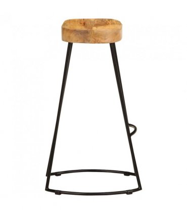 vidaXL Bar Stools 2 pcs Solid Mango Wood