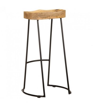 vidaXL Bar Stools 2 pcs Solid Mango Wood