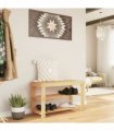 vidaXL Shoe Rack 3-Tier 70x27.5x45 cm Bamboo