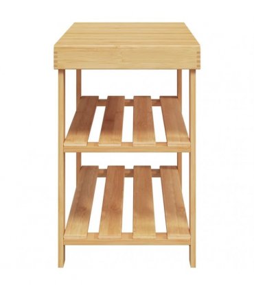 vidaXL Shoe Rack 3-Tier 70x27.5x45 cm Bamboo
