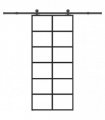 vidaXL Sliding Door with Hardware Set 90x205 cm ESG Glass&Aluminium