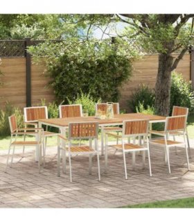 vidaXL Garden Chair 8 pcs Brown 56 x 54.5 x 87 cm Solid Acacia Wood