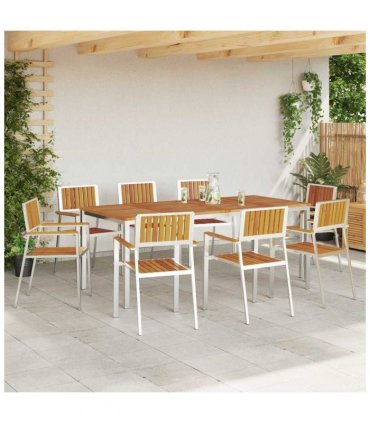 vidaXL Garden Chair 8 pcs Brown 56 x 54.5 x 87 cm Solid Acacia Wood