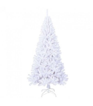 vidaXL Artificial Christmas Tree with Thick Branches White 240 cm PVC