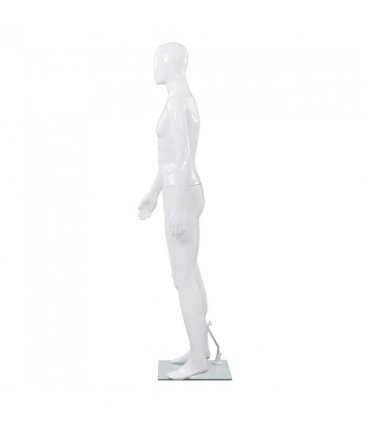 vidaXL Full Body Male Mannequin with Glass Base Glossy White 185 cm