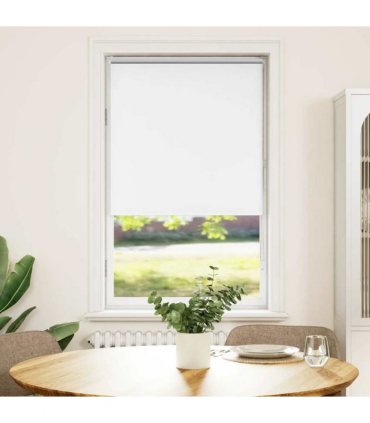 vidaXL Roller Blind Blackout White 80x130 cm Fabric Width 75.7 cm Polyester