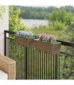 vidaXL Railing 2 pcs 50 x 17 x 17 cm Metal