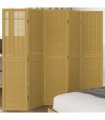 vidaXL Room Divider 5 Panels Brown Solid Wood Paulownia
