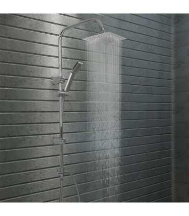 vidaXL Dual Head Shower Set with Hand Shower Stainless Steel