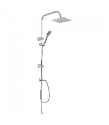 vidaXL Dual Head Shower Set with Hand Shower Stainless Steel