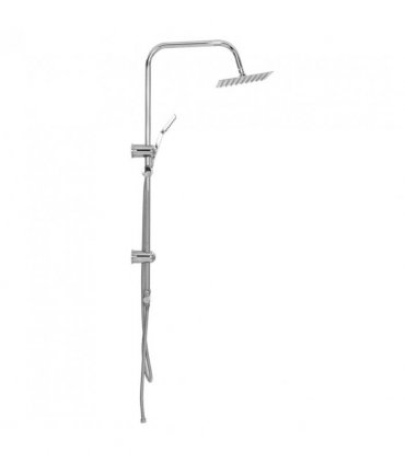 vidaXL Dual Head Shower Set with Hand Shower Stainless Steel