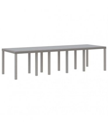 vidaXL Garden Table Light Grey 300 x 100 x 73 cm Poly Rattan