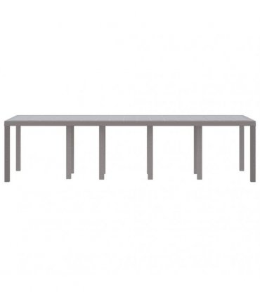 vidaXL Garden Table Light Grey 300 x 100 x 73 cm Poly Rattan