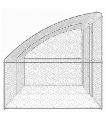 vidaXL Dog Kennel 2 pcs Silver 4 x 2 x 2 m Galvanised steel