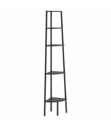 vidaXL 5-Tier Corner Shelf Black 45.5x31.5x180 cm