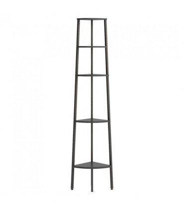 vidaXL 5-Tier Corner Shelf Black 45.5x31.5x180 cm