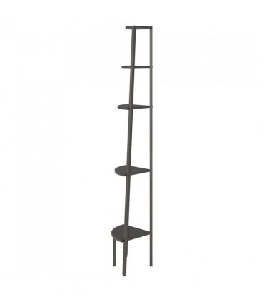 vidaXL 5-Tier Corner Shelf Black 45.5x31.5x180 cm