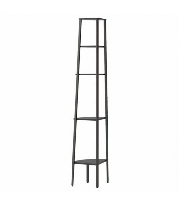 vidaXL 5-Tier Corner Shelf Black 45.5x31.5x180 cm