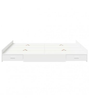 vidaXL Storage Bed Frame White 200 x 200 cm Engineered Wood