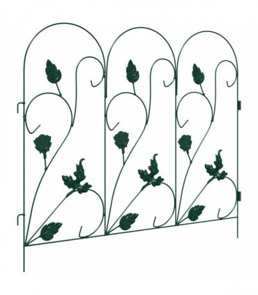 vidaXL Garden Fence 5 pcs Green Steel
