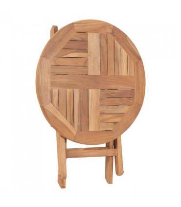 vidaXL Outdoor Table | Natural teak | Solid teak wood | Compact | Foldable