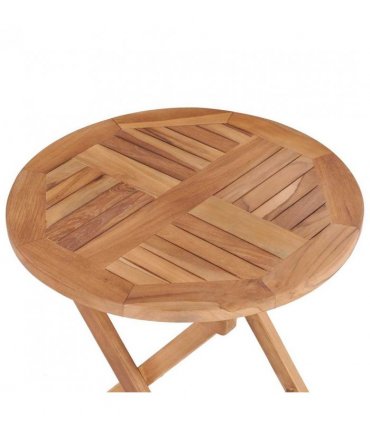 vidaXL Outdoor Table | Natural teak | Solid teak wood | Compact | Foldable
