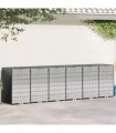 vidaXL Wheelie Bin Storage for 6 Bins Anthracite 408 x 77.5 x 115.5 cm