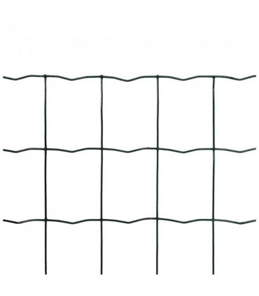 vidaXL Euro Fence Steel 10x1.2 m Green