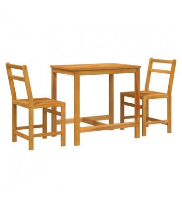 vidaXL Balcony Set | Natural Acacia Wood | Solid Acacia wood | Compact