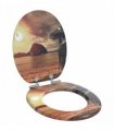 vidaXL Soft-Close Toilet Seat Orange 44 x 38 cm MDF board