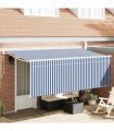 vidaXL Retractable Awning Manual Blue 350 x 200 cm Fabric