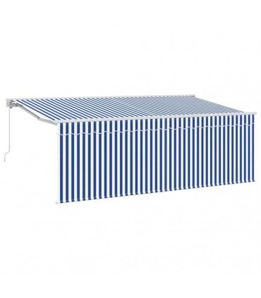vidaXL Retractable Awning Manual Blue 350 x 200 cm Fabric