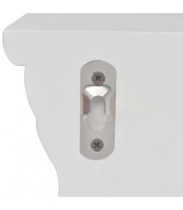 vidaXL Wall Shelves Aaliyah 2 pcs White