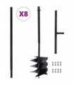 vidaXL Ground Drill with Handle 250 mm with Extension Tube 8 m Steel