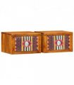 vidaXL Bedside Cabinet with Drawer 2 pcs Brown 35 x 30 x 22 cm