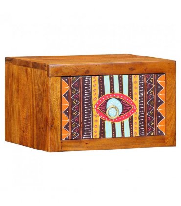vidaXL Bedside Cabinet with Drawer 2 pcs Brown 35 x 30 x 22 cm