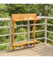 vidaXL Balcony Bar Table 90x37x122.5 cm Solid Acacia Wood