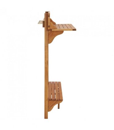 vidaXL Balcony Bar Table 90x37x122.5 cm Solid Acacia Wood