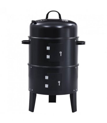 vidaXL 3-in-1 Charcoal Smoker BBQ Grill 40x80 cm