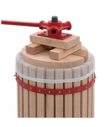 vidaXL Fruit and Wine Press with Cloth Bag 24 L Oak Wood