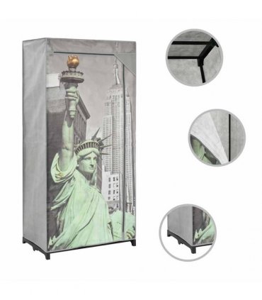vidaXL Wardrobe New York 75x45x160 cm Fabric