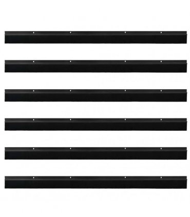 vidaXL Screw-on Door Brush Seals 6 pcs Black 100 cm Aluminium Alloy