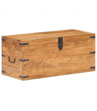 vidaXL Chest | Natural finish | Solid acacia wood | Storage Chest | Rectangular