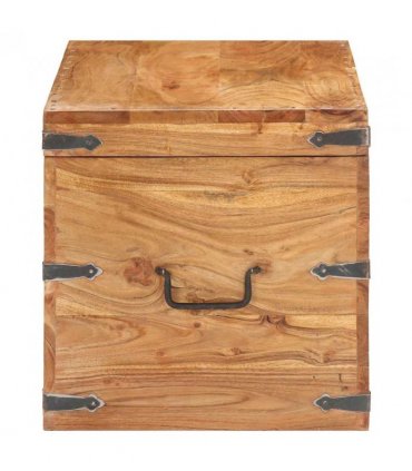 vidaXL Chest | Natural finish | Solid acacia wood | Storage Chest | Rectangular